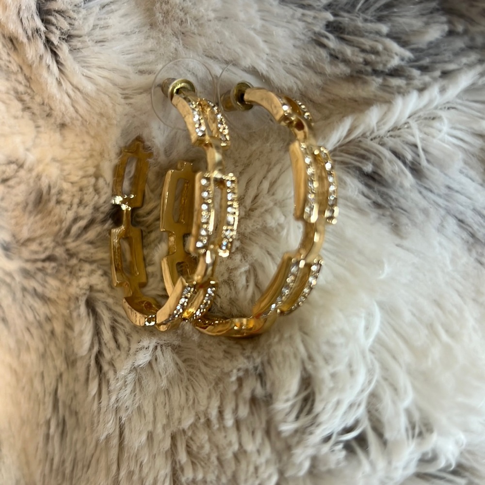 Gold hoop earrings